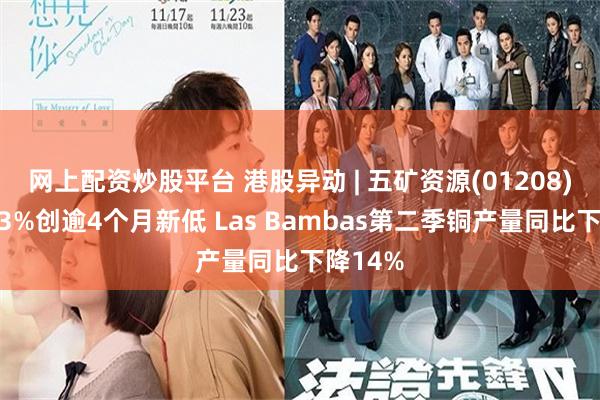 网上配资炒股平台 港股异动 | 五矿资源(01208)再跌超3%创逾4个月新低 Las Bambas第二季铜产量同比下降14%