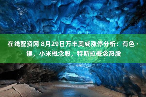 在线配资网 8月29日万丰奥威涨停分析：有色 · 镁，小米概念股，特斯拉概念热股